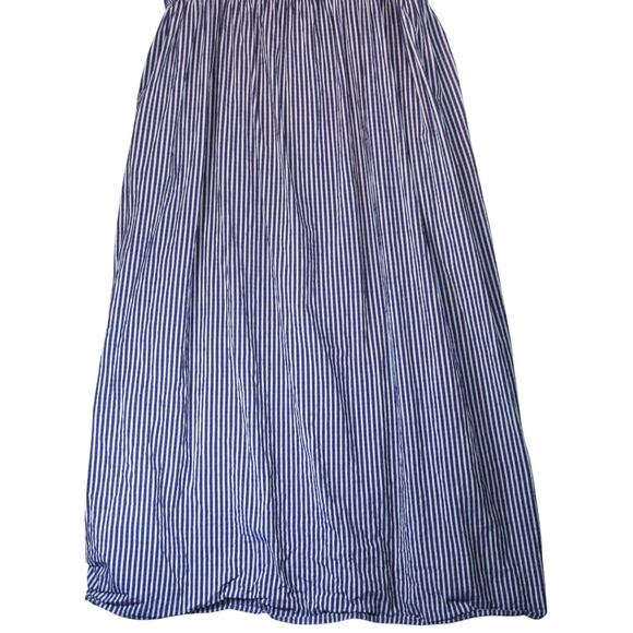 A New Day Maxi Dress Womens XL Stripe Smocked Adjustable Straps Pockets - Picture 5 of 11